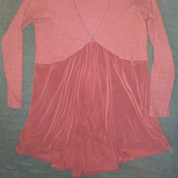 4/$20 | Sympli Purple One button flowy Cardigan - Picture 1 of 7